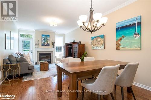 19 - 110 Napier Street, Blue Mountains, ON - Indoor Photo Showing Dining Room With Fireplace