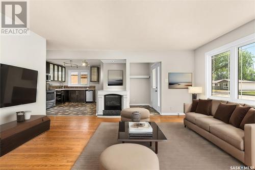 1188 Duffield Crescent, Moose Jaw, SK - Indoor Photo Showing Living Room With Fireplace