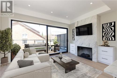 249 Rebecca Street, Oakville (Old Oakville), ON - Indoor Photo Showing Living Room With Fireplace