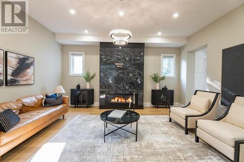 6 Campview Road, Hamilton (Winona Park), ON - Indoor Photo Showing Living Room With Fireplace