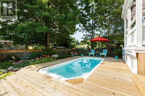 1153 Murphy Road, Sarnia, ON - Outdoor With In Ground Pool With Deck Patio Veranda With Backyard