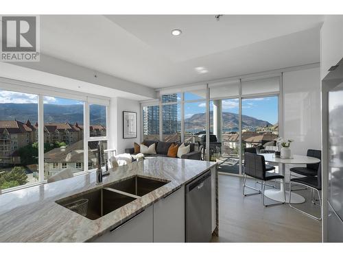 1151 Sunset Drive Unit# 602, Kelowna, BC - Indoor Photo Showing Kitchen With Double Sink