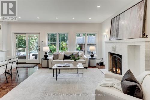 61 Eastglen Crescent, Toronto (Islington-City Centre West), ON - Indoor Photo Showing Living Room With Fireplace