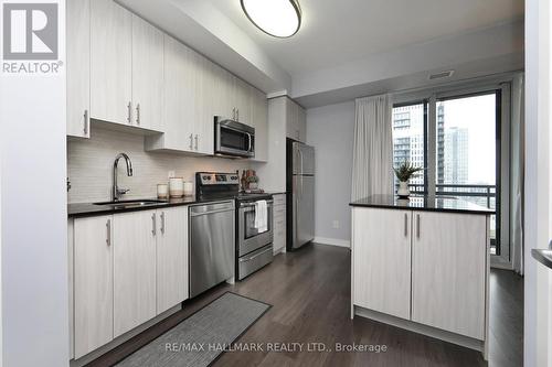 1312 - 225 Sackville Street, Toronto (Regent Park), ON - Indoor Photo Showing Kitchen With Stainless Steel Kitchen With Double Sink