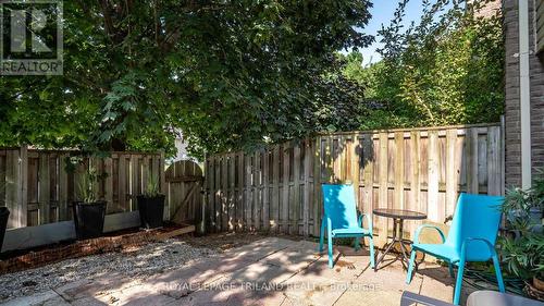 Private backyard, fence covered by condo corp - 154 - 700 Osgoode Drive, London, ON - Outdoor