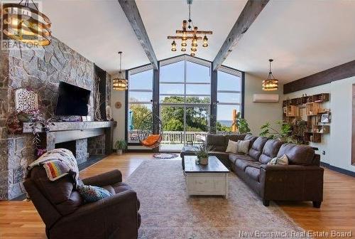 1640 Red Head Road, Saint John, NB - Indoor Photo Showing Living Room With Fireplace