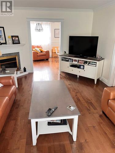 9 Shaw Place, Happy Valley-Goose Bay, NL - Indoor Photo Showing Living Room With Fireplace