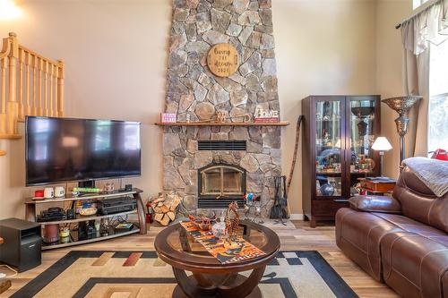 2454 Coalmont Road, Princeton, BC - Indoor Photo Showing Living Room With Fireplace