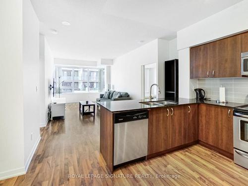 605-55 East Liberty St, Toronto, ON - Indoor Photo Showing Kitchen With Stainless Steel Kitchen With Double Sink