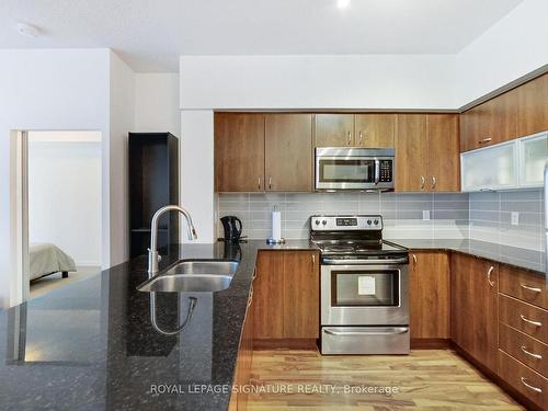 605-55 East Liberty St, Toronto, ON - Indoor Photo Showing Kitchen With Stainless Steel Kitchen With Double Sink