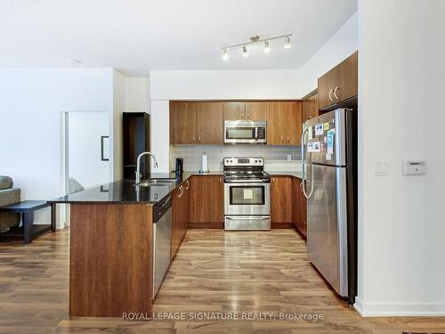 605-55 East Liberty St, Toronto, ON - Indoor Photo Showing Kitchen With Stainless Steel Kitchen With Double Sink