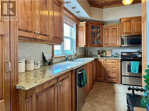 48 Front Road, Bay Du Vin, NB - Indoor Photo Showing Kitchen With Double Sink