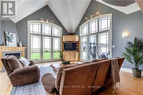 120 Binbrook Road, Hamilton, ON - Indoor Photo Showing Living Room With Fireplace