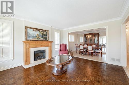 27 Jacana Street E, Vaughan (West Woodbridge), ON - Indoor Photo Showing Living Room With Fireplace