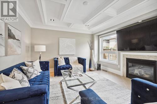 12 Ferncroft Place, Brampton (Fletcher'S Meadow), ON - Indoor Photo Showing Living Room With Fireplace