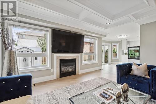 12 Ferncroft Place, Brampton (Fletcher'S Meadow), ON - Indoor Photo Showing Living Room With Fireplace