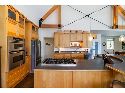 3447 Highway 3A, Nelson, BC - Indoor Photo Showing Kitchen With Double Sink