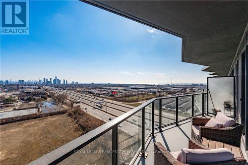 1305 - 36 Zorra Street, Toronto (Islington-City Centre West), ON - Outdoor With Balcony With View With Exterior