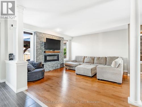 28 Garinger Crescent, Hamilton (Binbrook), ON - Indoor Photo Showing Living Room With Fireplace