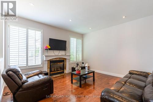 3855 Thomas Street, Mississauga (Churchill Meadows), ON - Indoor Photo Showing Living Room With Fireplace