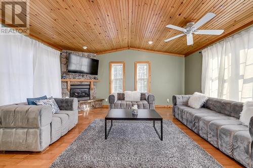 3799 Leo Crescent, Ramara, ON - Indoor Photo Showing Living Room With Fireplace