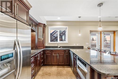 91 Rivers Edge Lane, Corman Park Rm No. 344, SK - Indoor Photo Showing Kitchen With Double Sink With Upgraded Kitchen