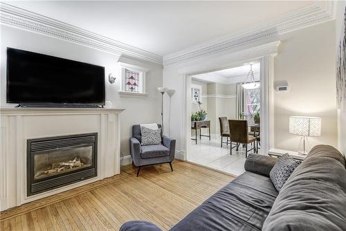 83 Graham Avenue S, Hamilton, ON - Indoor Photo Showing Living Room With Fireplace