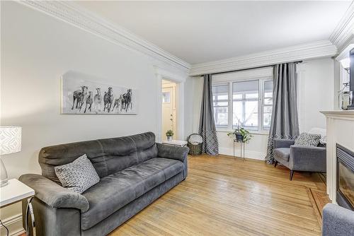 83 Graham Avenue S, Hamilton, ON - Indoor Photo Showing Living Room With Fireplace