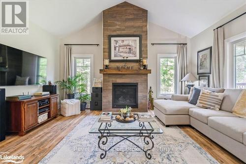 59 Trout Lane, Tiny, ON - Indoor Photo Showing Living Room With Fireplace