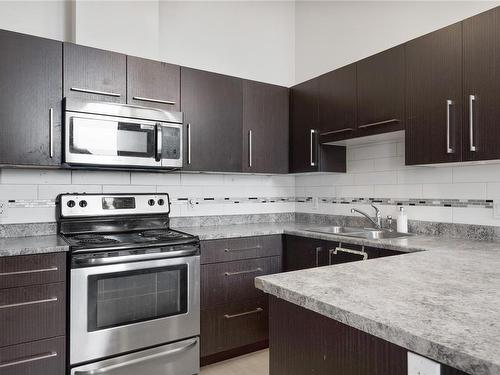 401-2117 Meredith Rd, Nanaimo, BC - Indoor Photo Showing Kitchen With Double Sink