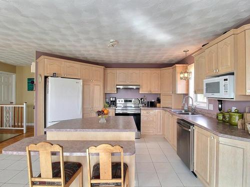 Kitchen - 9 Rue Leclerc, Val-D'Or, QC - Indoor Photo Showing Kitchen With Double Sink