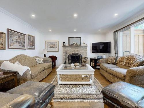 25 Cluster Oak Pl, Brampton, ON - Indoor Photo Showing Living Room With Fireplace