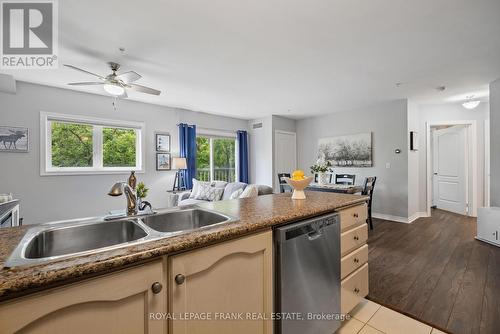 303 - 112 Simcoe Road, Bradford West Gwillimbury (Bradford), ON - Indoor Photo Showing Kitchen With Double Sink