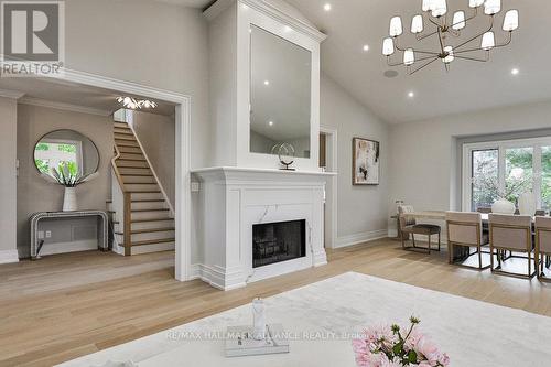 1312 Duncan Road, Oakville (Eastlake), ON - Indoor Photo Showing Living Room With Fireplace