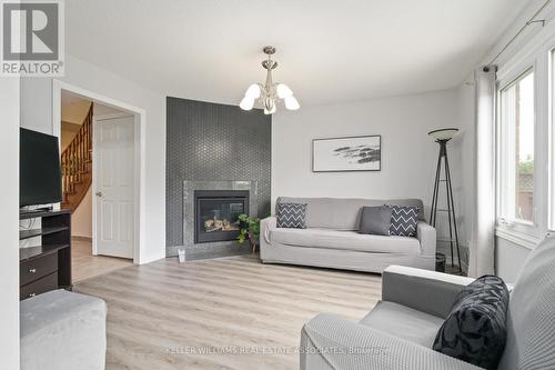 3455 Cherrington Crescent, Mississauga, ON - Indoor Photo Showing Living Room With Fireplace