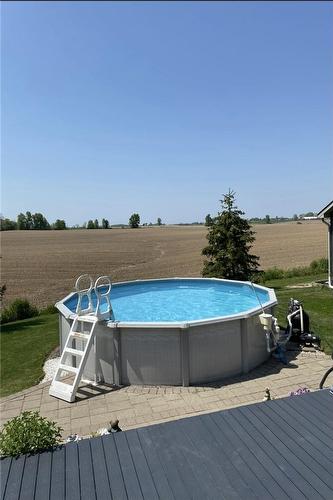 258 4Th Line, Caledonia, ON - Outdoor With Above Ground Pool With Backyard