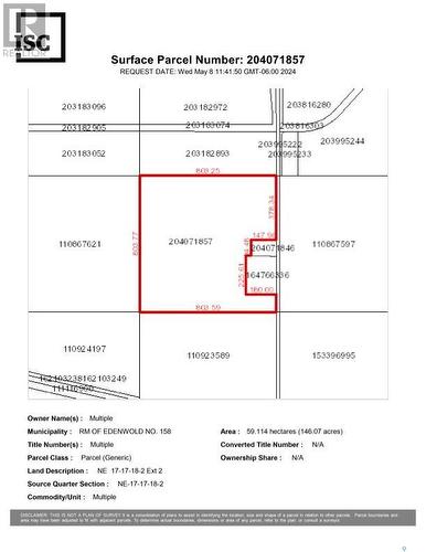 Hanley Holdings Land, Edenwold Rm No. 158, SK 