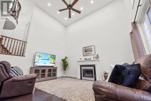 1033 Copperfield Drive, Oshawa, ON - Indoor Photo Showing Living Room With Fireplace