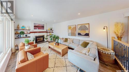 10 Marquis Crescent, Regina, SK - Indoor Photo Showing Living Room With Fireplace