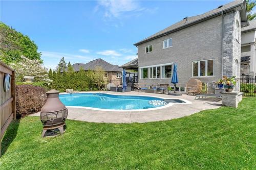 175 Oakhill Place, Ancaster, ON - Outdoor With In Ground Pool With Deck Patio Veranda With Backyard With Exterior