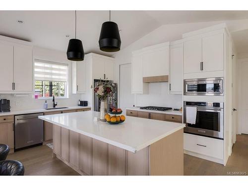 1813 Feltham Rd, Saanich, BC - Indoor Photo Showing Kitchen With Stainless Steel Kitchen With Upgraded Kitchen