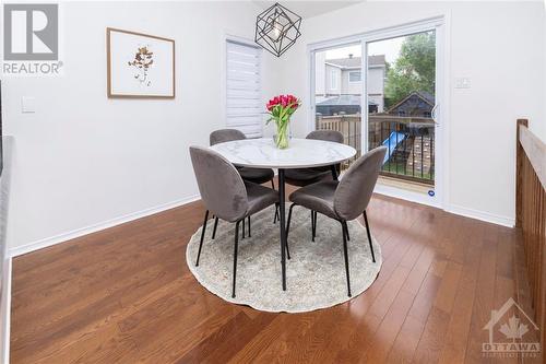 Enjoy your morning coffee in the bright eating area overlooking the fully landscaped backyard. - 1454 Shawinigan Street, Ottawa, ON - Indoor Photo Showing Dining Room
