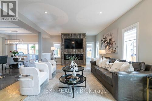 259 Falconridge Drive, Kitchener, ON - Indoor Photo Showing Living Room With Fireplace