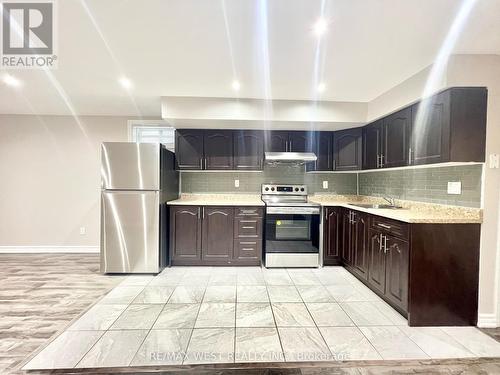 Bsmt - 163 Petticoat Road, Vaughan, ON - Indoor Photo Showing Kitchen With Stainless Steel Kitchen