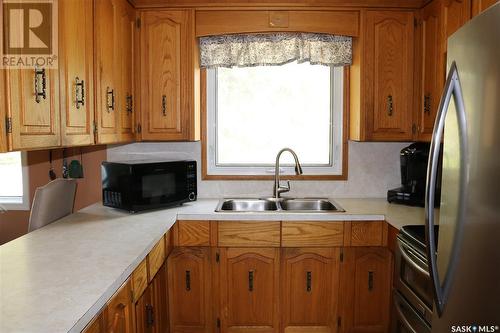 116 Barrows Street, Maryfield, SK - Indoor Photo Showing Kitchen With Double Sink