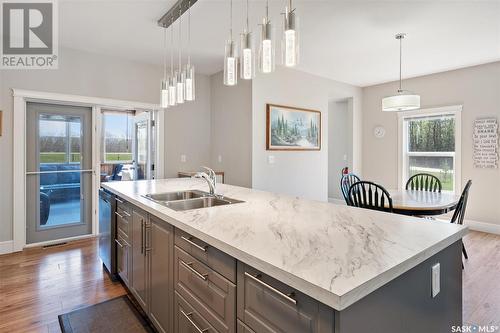 335 Venture Road, Pebble Baye, SK - Indoor Photo Showing Kitchen With Double Sink