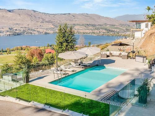112 Sunset Boulevard, Vernon, BC - Outdoor With Body Of Water With In Ground Pool With View