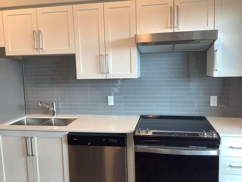15 Queen Street S|Unit #714, Hamilton, ON - Indoor Photo Showing Kitchen With Double Sink