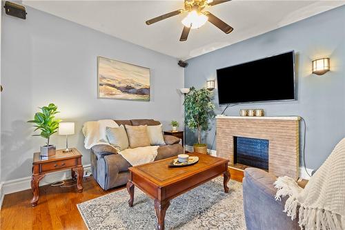 1234 Cannon Street E, Hamilton, ON - Indoor Photo Showing Living Room With Fireplace