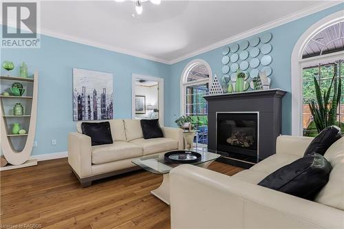 51 Whitefish Boulevard, South Bruce Peninsula, ON - Indoor Photo Showing Living Room With Fireplace